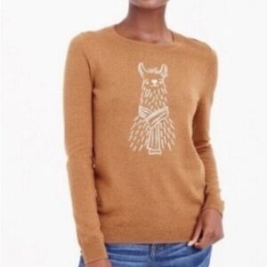 J Crew Llama Sweater Cotton wool blend